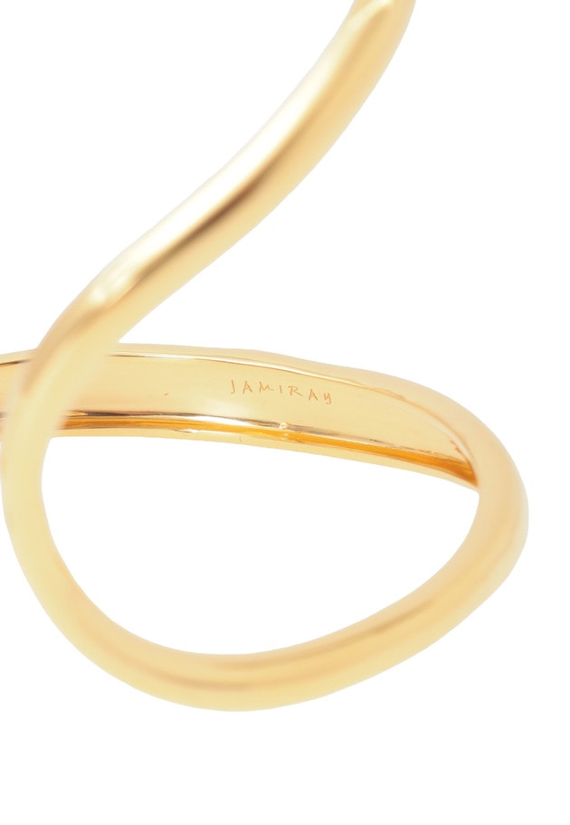 ＜JAMIRAY（ジャミレイ）＞“LINE SCULPT”バングル（ゴールド） 詳細画像 Gold 5