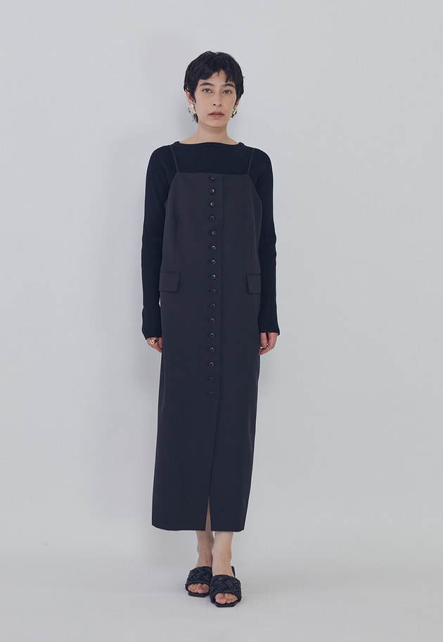 フロントボタンワンピース 詳細画像 Black 1