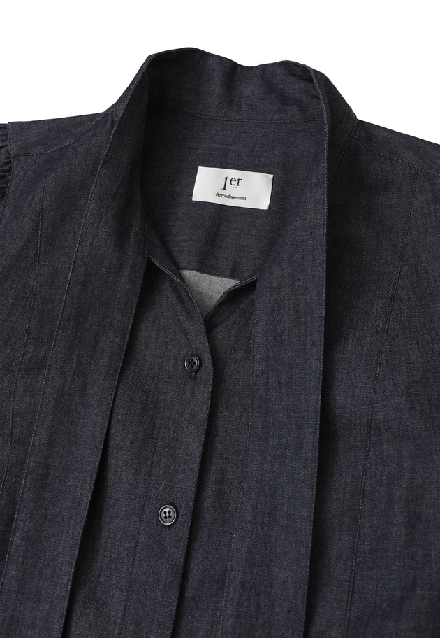 ライトデニムボウタイブラウス 詳細画像 Indigo 13