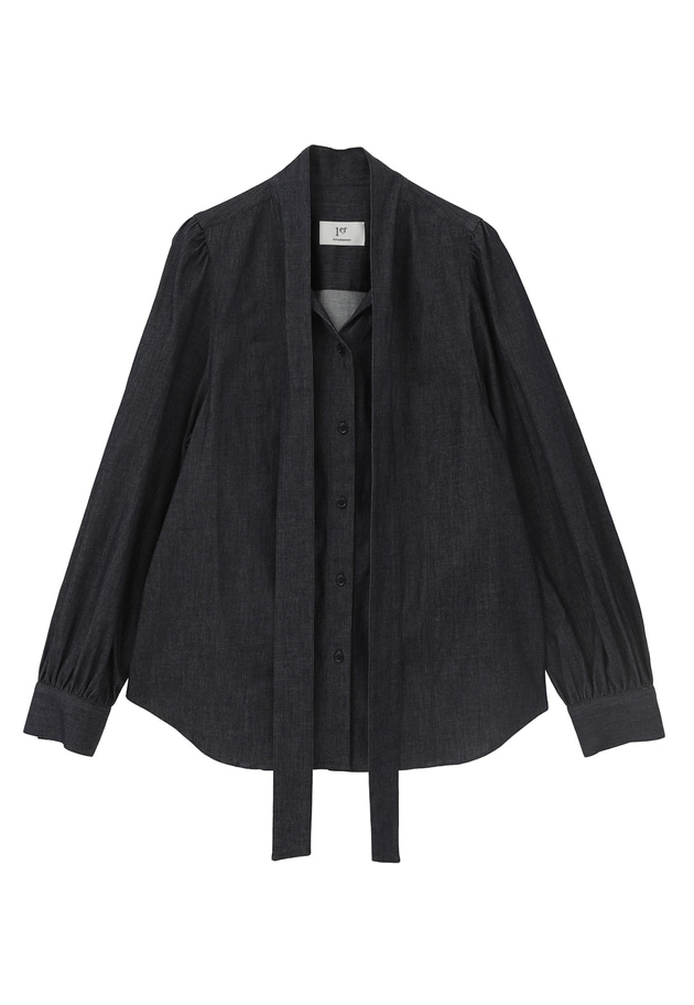 ライトデニムボウタイブラウス 詳細画像 Indigo 18