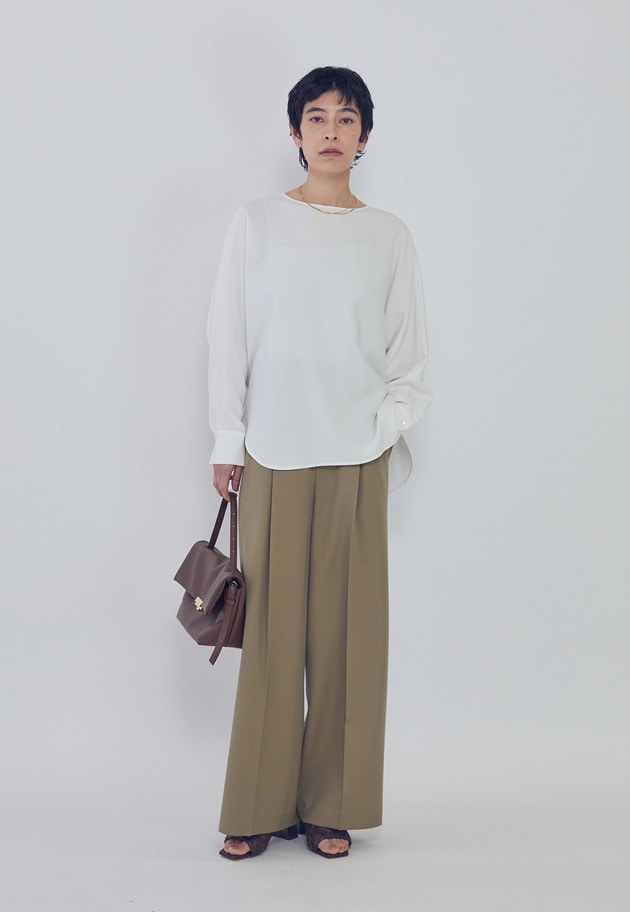 ダブルクロスドルマンブラウス 詳細画像 Offwhite 3