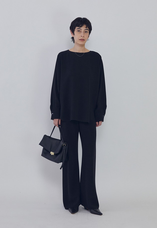 ダブルクロスドルマンブラウス 詳細画像 Black 3