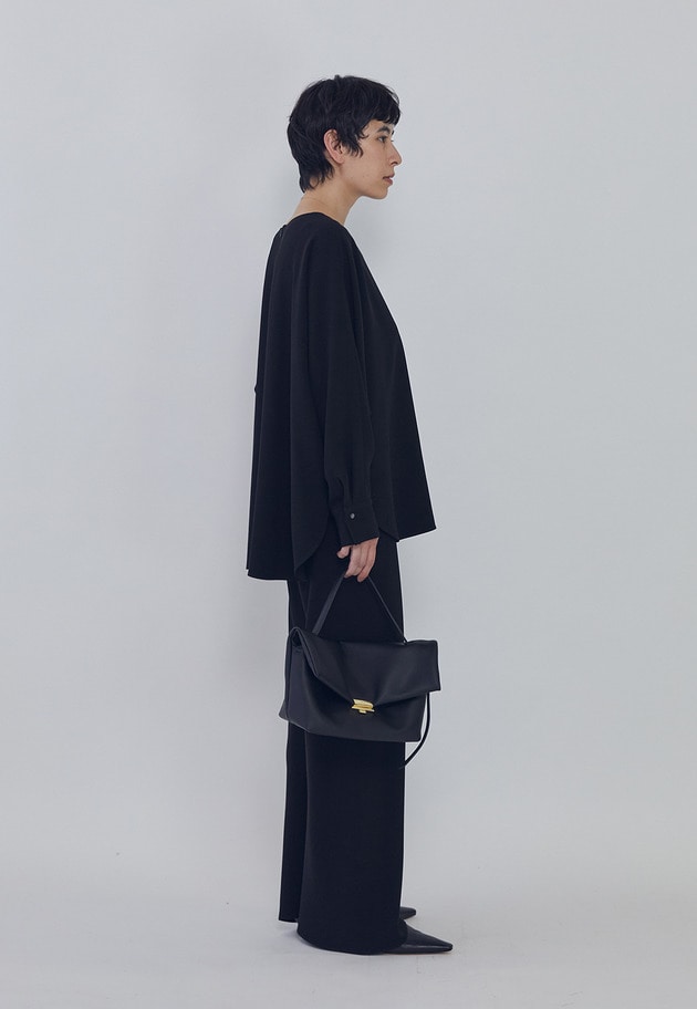 ダブルクロスドルマンブラウス 詳細画像 Black 4