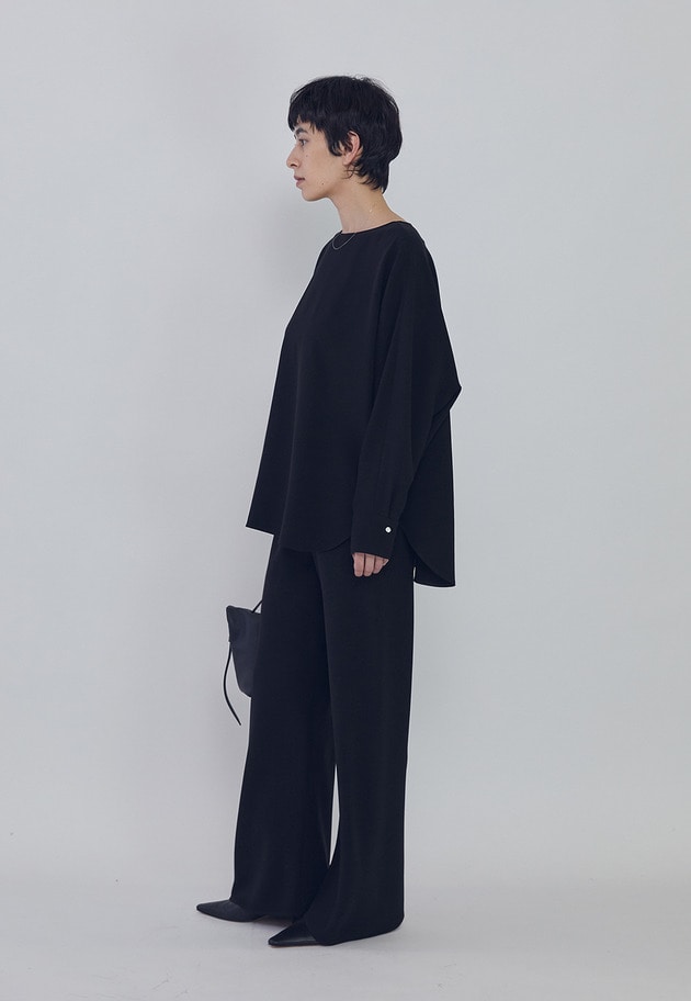 ダブルクロスドルマンブラウス 詳細画像 Black 5