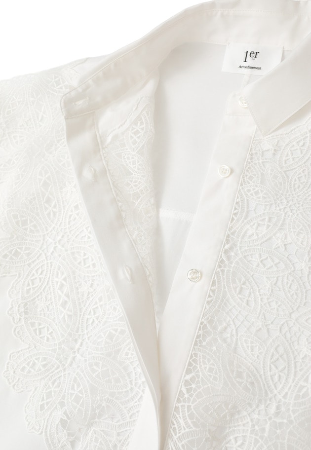 ケミカルレースシャツ 詳細画像 White 11