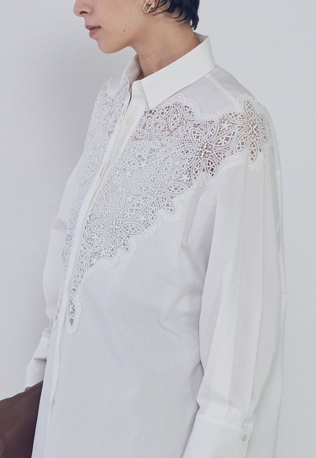 ケミカルレースシャツ 詳細画像 White 3