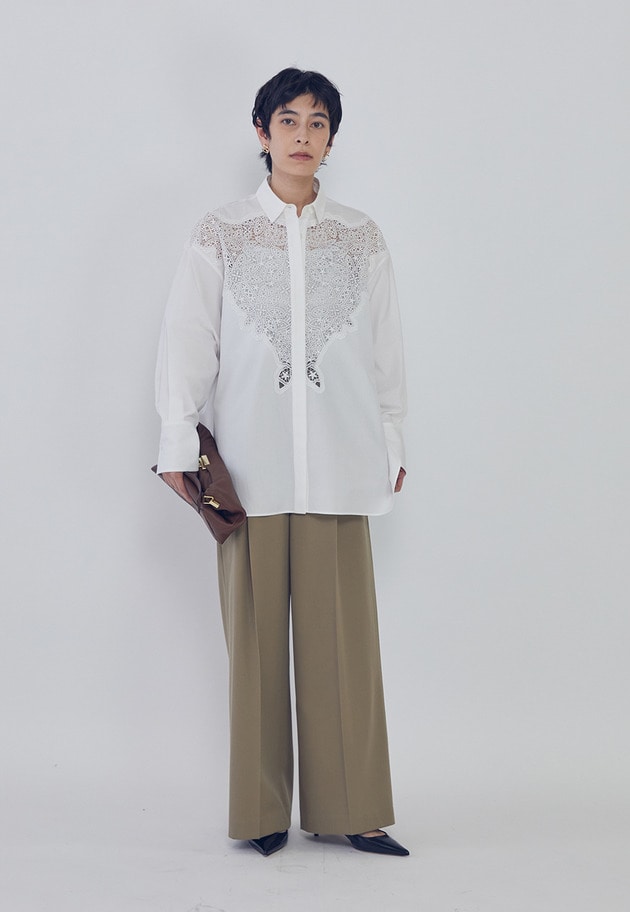 ケミカルレースシャツ 詳細画像 White 4