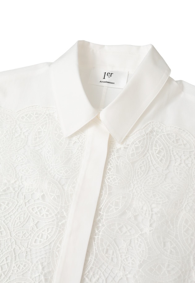 ケミカルレースシャツ 詳細画像 White 9