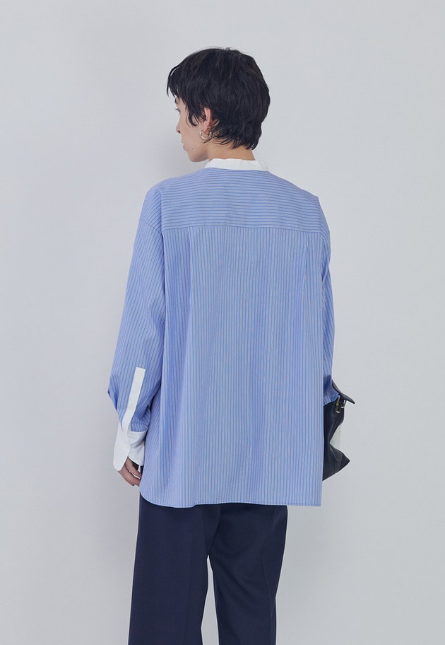 フリルブザムシャツ 詳細画像 Stripe 2