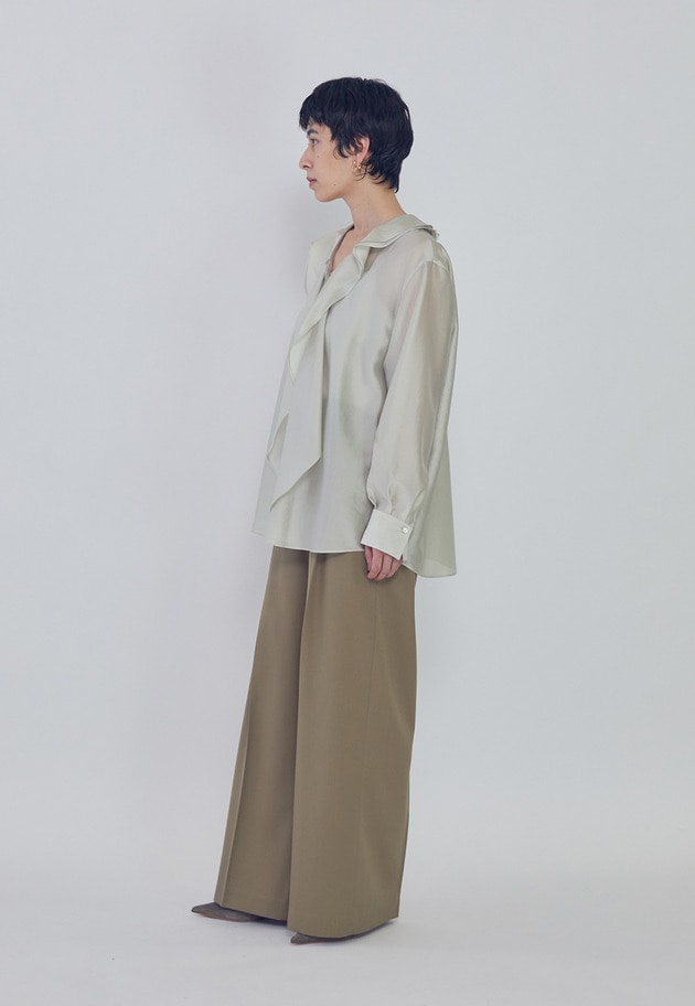 ラッフルＶネックブラウス 詳細画像 Beige 6