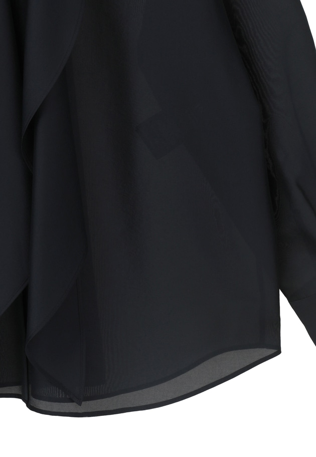 ラッフルＶネックブラウス 詳細画像 Navy 15