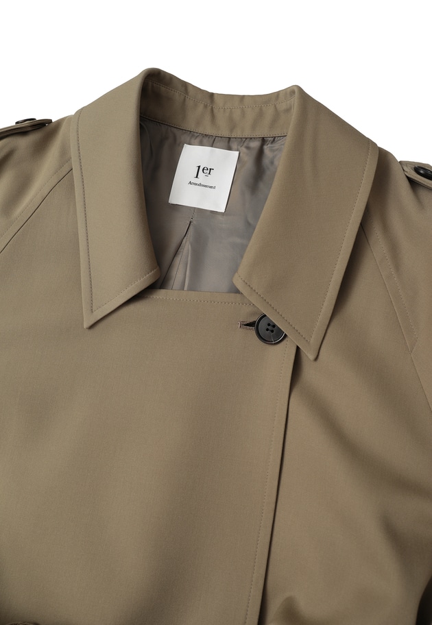 ウールギャバジントレンチコート 詳細画像 Khaki 13