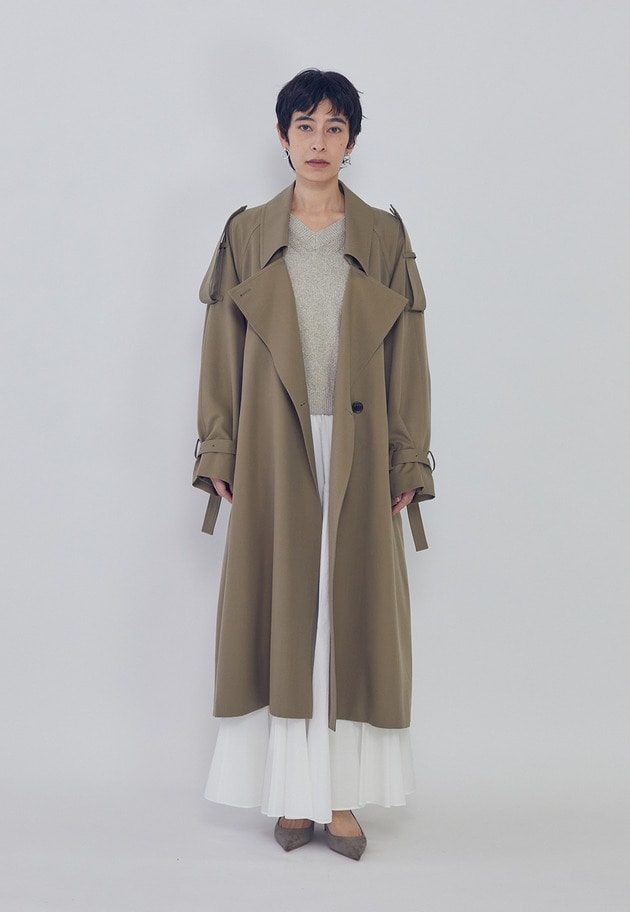 ウールギャバジントレンチコート 詳細画像 Khaki 2