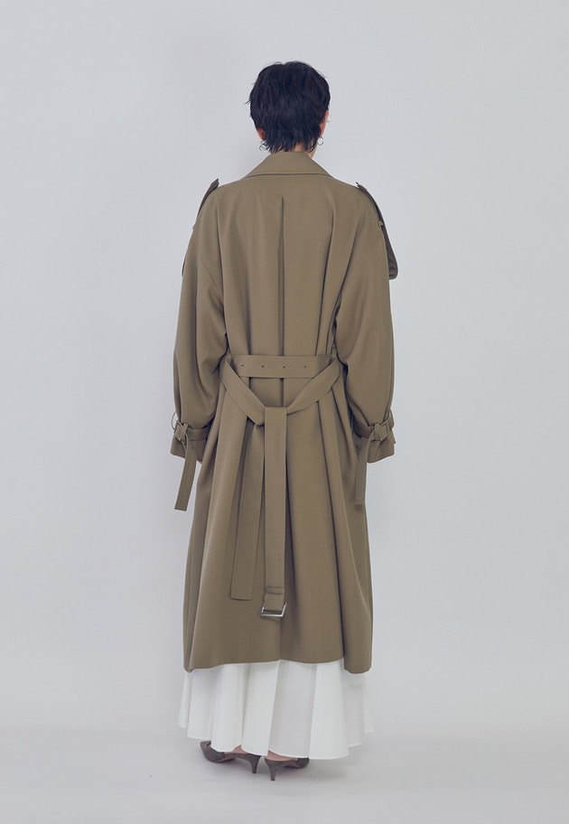 ウールギャバジントレンチコート 詳細画像 Khaki 5