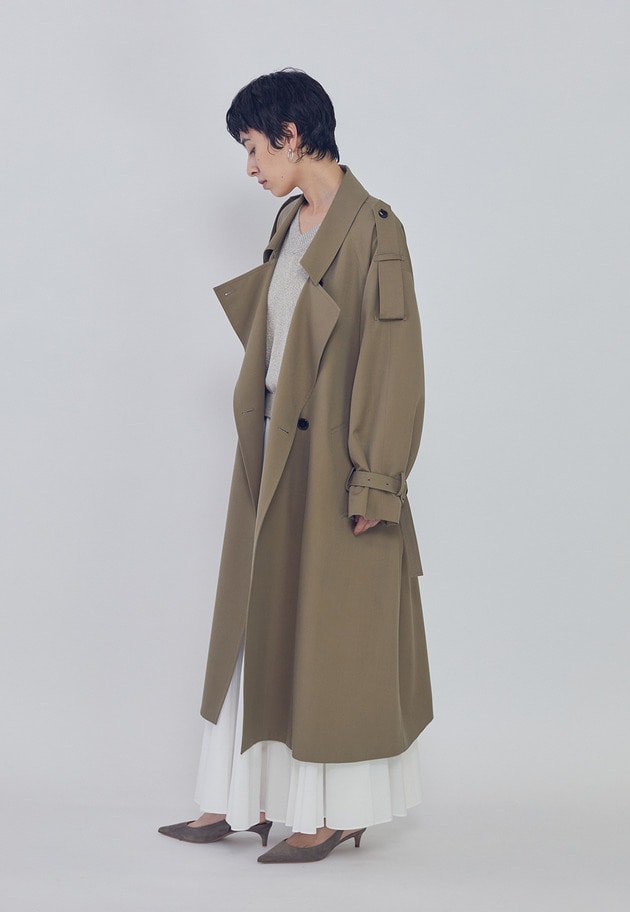 ウールギャバジントレンチコート 詳細画像 Khaki 6