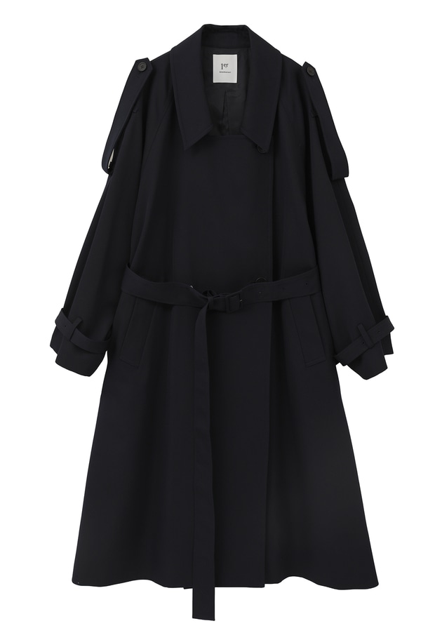 ウールギャバジントレンチコート 詳細画像 Navy 11