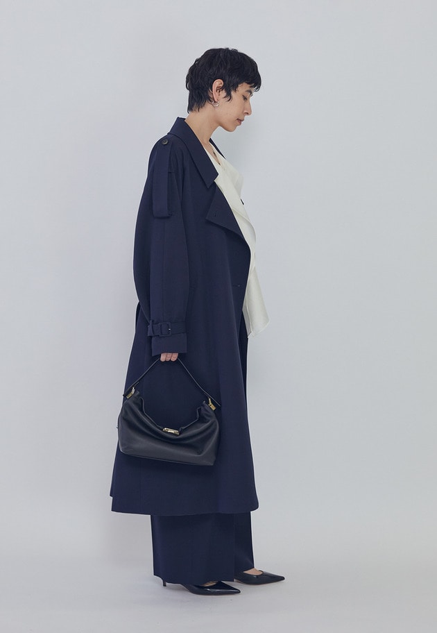 ウールギャバジントレンチコート 詳細画像 Navy 4