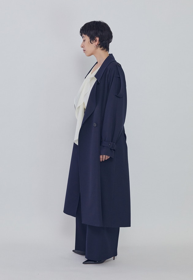 ウールギャバジントレンチコート 詳細画像 Navy 6