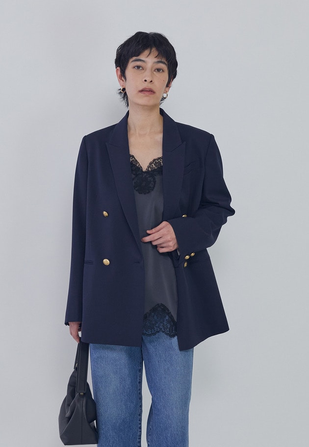 ウールギャバジンジャケット 詳細画像 Navy 1