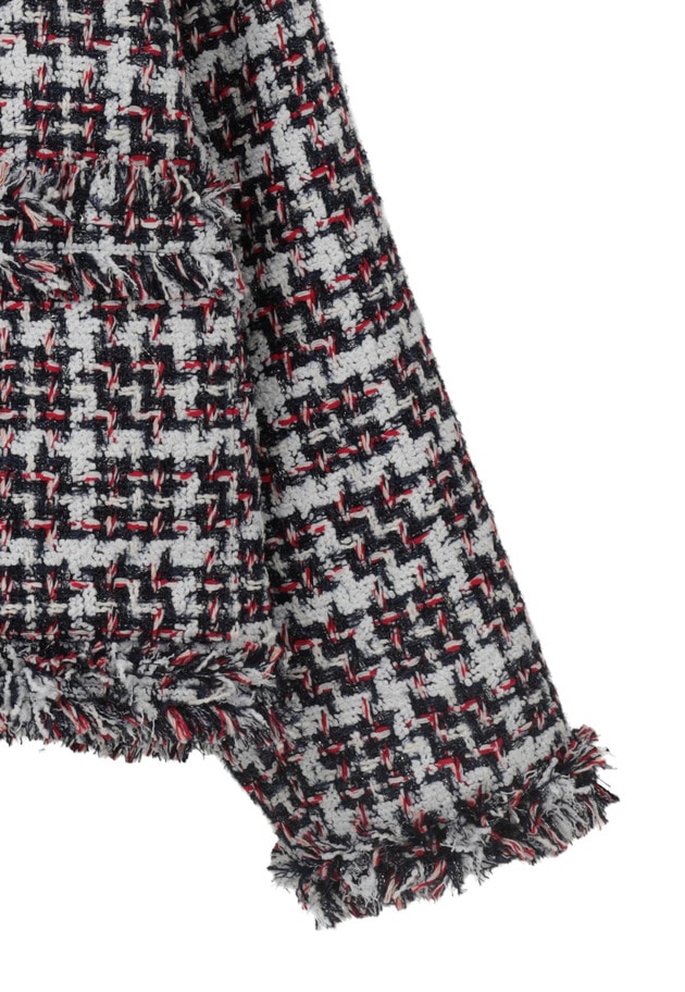 TORNIERフリンジツイードジャケット 詳細画像 Navy 11