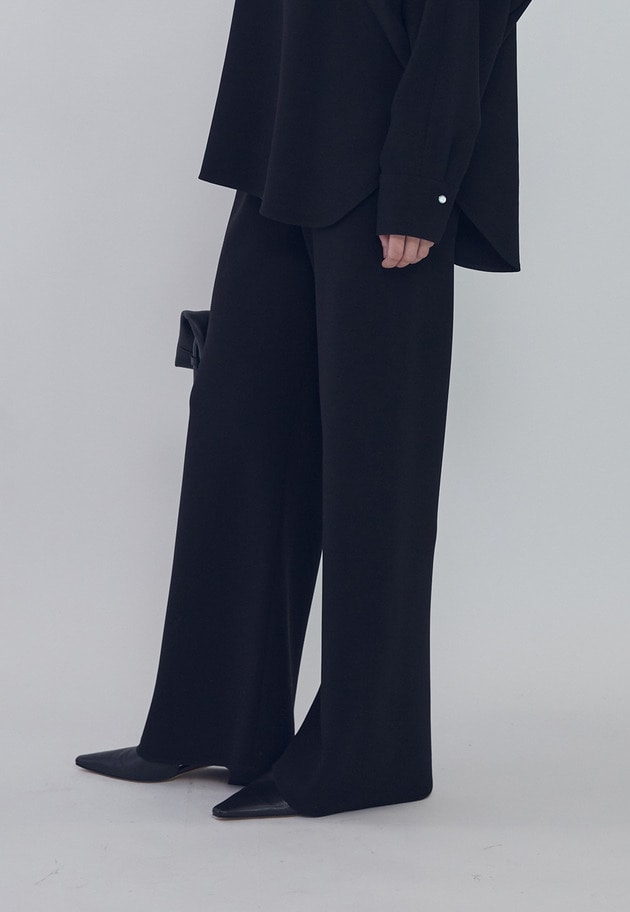 ダブルクロスバイヤスパンツ 詳細画像 Black 3