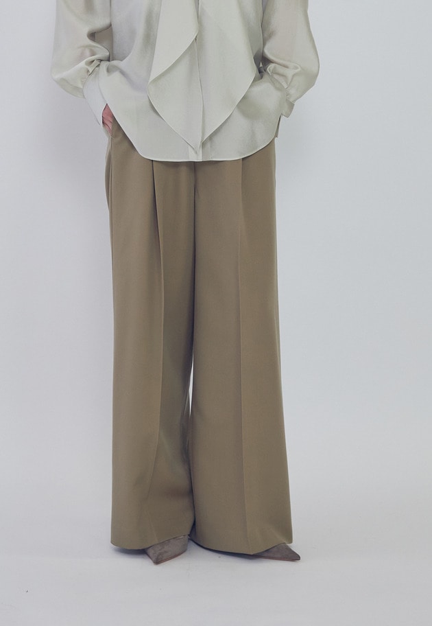 ウールギャバジントラウザー 詳細画像 Khaki 1