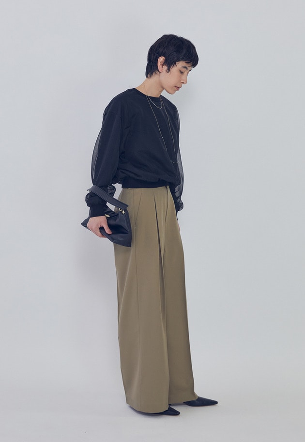 ウールギャバジントラウザー 詳細画像 Khaki 6