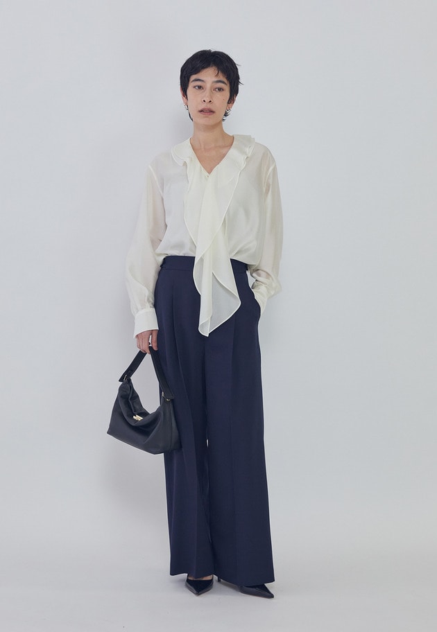 ウールギャバジントラウザー 詳細画像 Navy 3