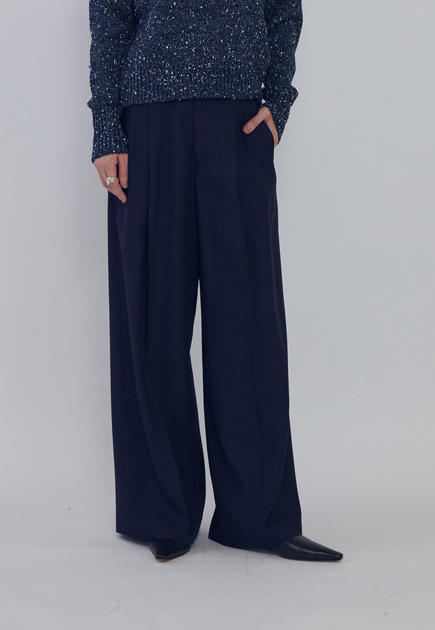 ツイルワイドトラウザー 詳細画像 Navy 1