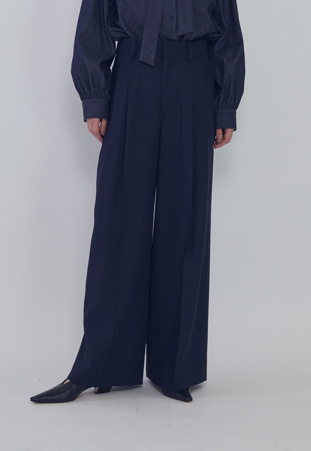 ツイルワイドトラウザー 詳細画像 Navy 3