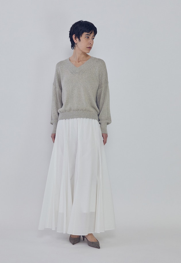 タフタボリュームスカート 詳細画像 White 2