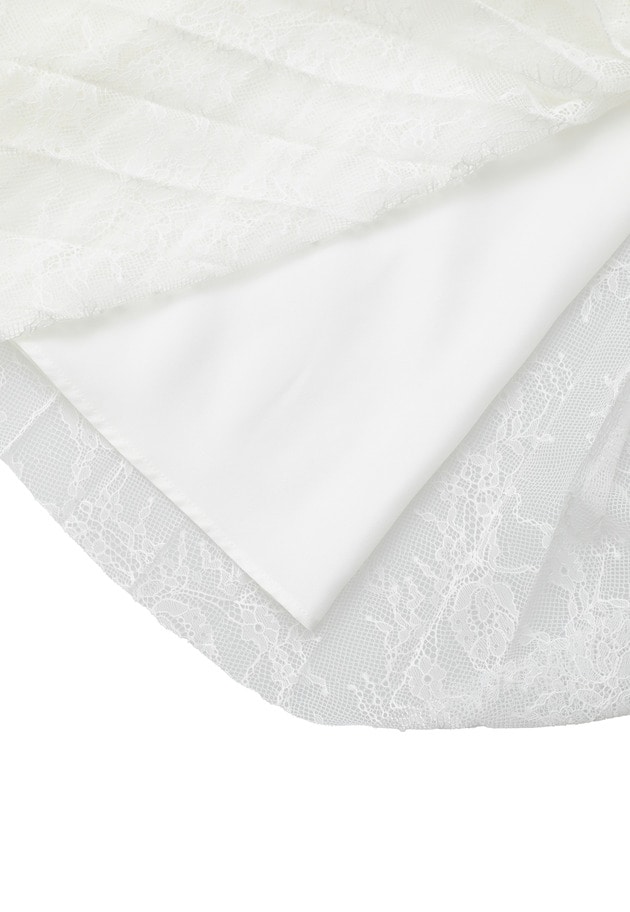 レースアコーディオンスカート 詳細画像 White 19