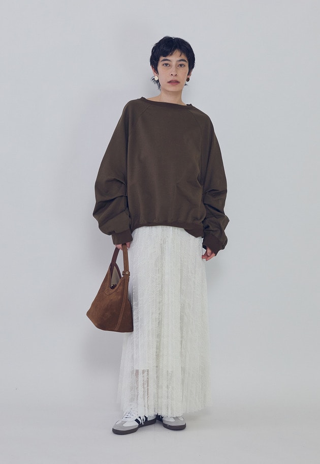 レースアコーディオンスカート 詳細画像 White 5