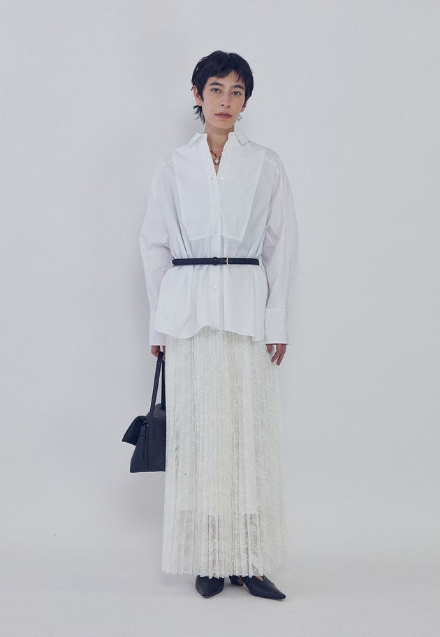 レースアコーディオンスカート 詳細画像 White 7