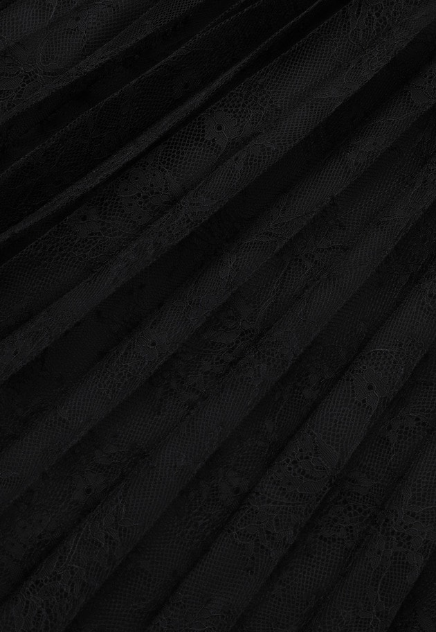 レースアコーディオンスカート 詳細画像 Black 2