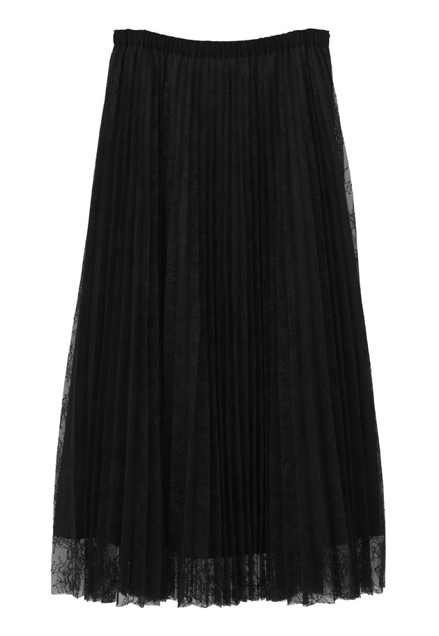 レースアコーディオンスカート 詳細画像 Black 6