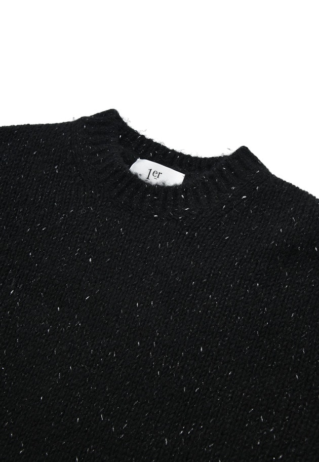 ラメノットウールスリットニット 詳細画像 Black 3