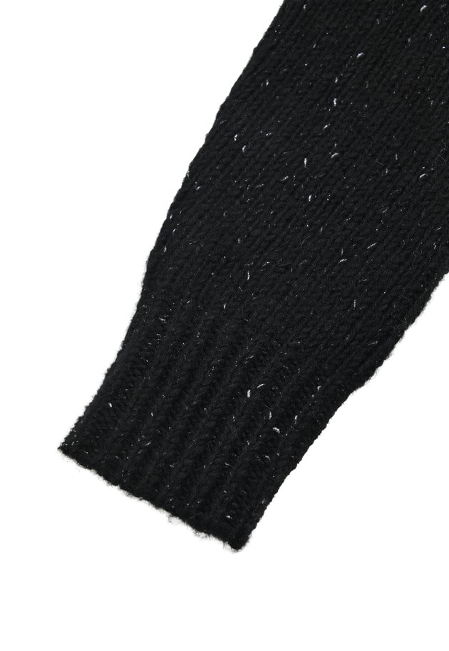 ラメノットウールスリットニット 詳細画像 Black 4