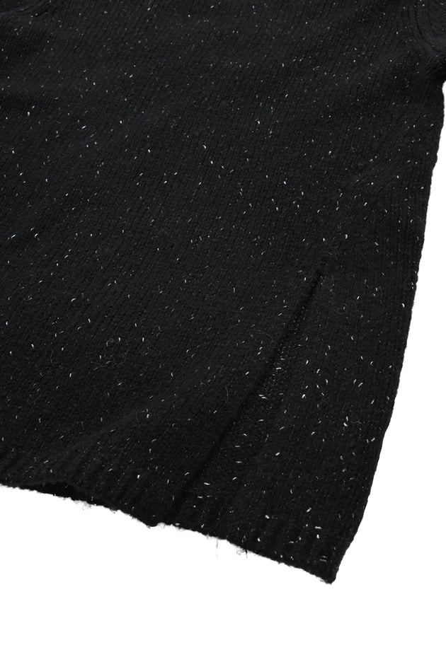 ラメノットウールスリットニット 詳細画像 Black 5