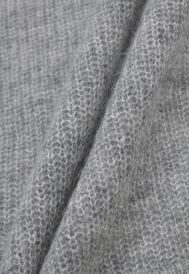 ウールモヘア畦ニットプルオーバー 詳細画像 Silver 11