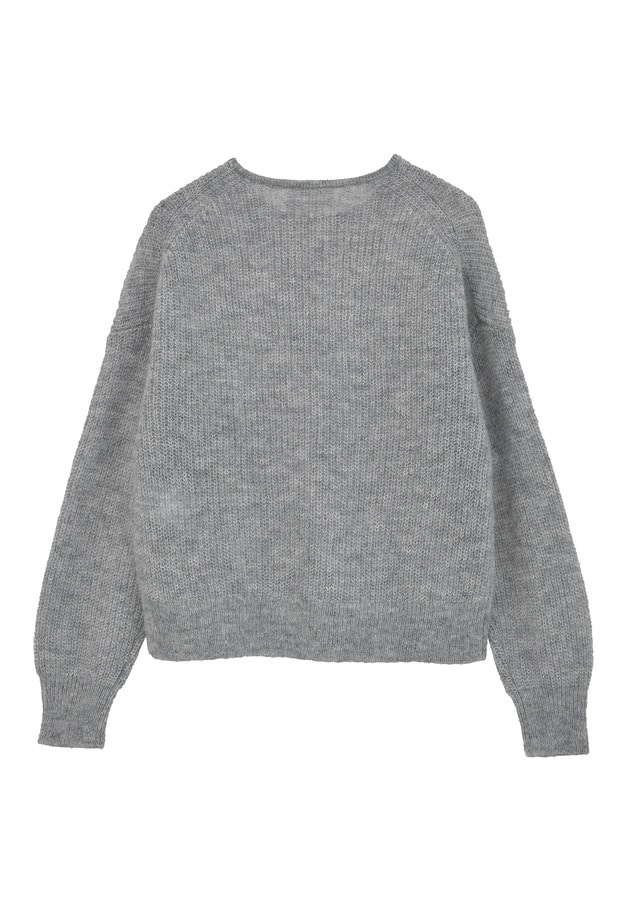 ウールモヘア畦ニットプルオーバー 詳細画像 Silver 2