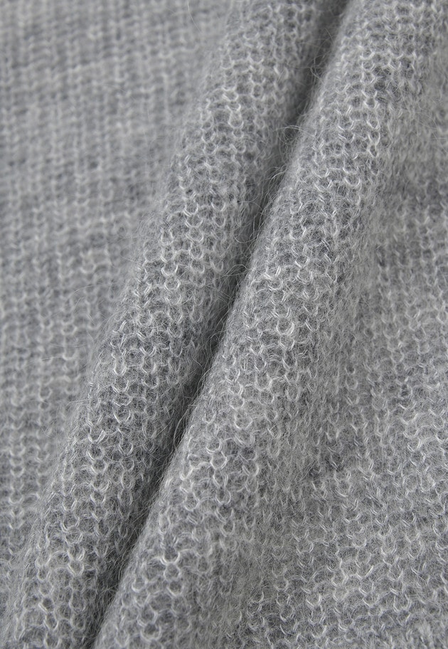 ウールモヘア畦ニットプルオーバー 詳細画像 Silver 6