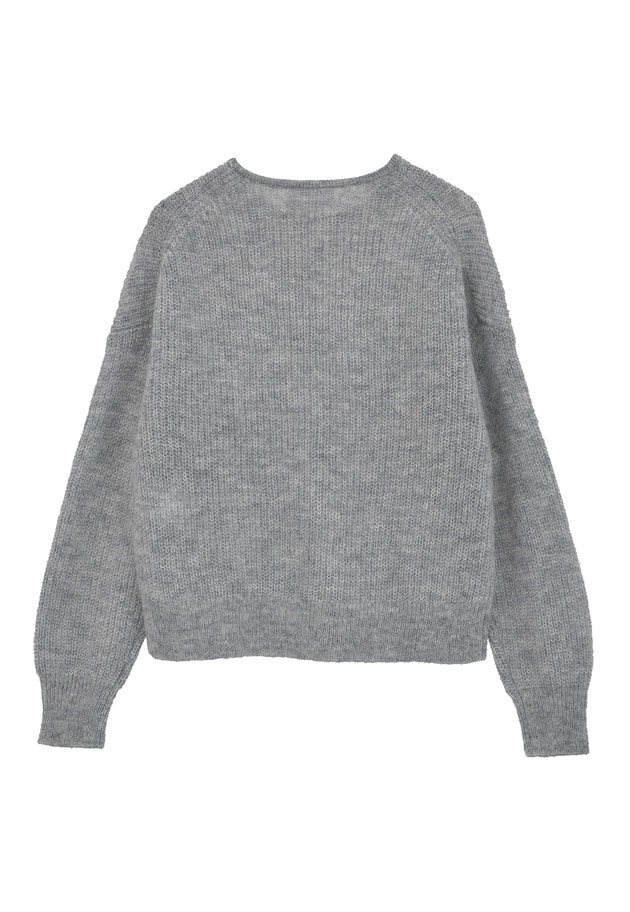 ウールモヘア畦ニットプルオーバー 詳細画像 Silver 7