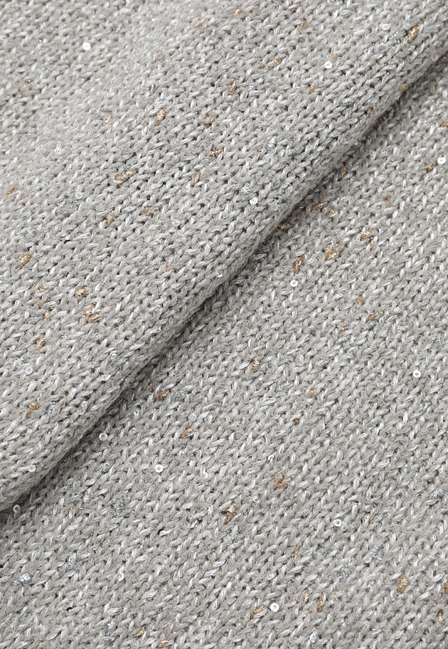 ラメノットスパンコールニットプルオーバー 詳細画像 Beige 12