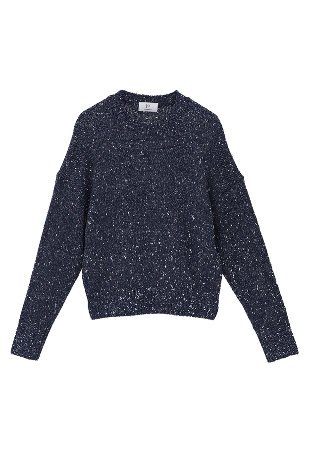 ラメノットスパンコールニットプルオーバー 詳細画像 Navy 11