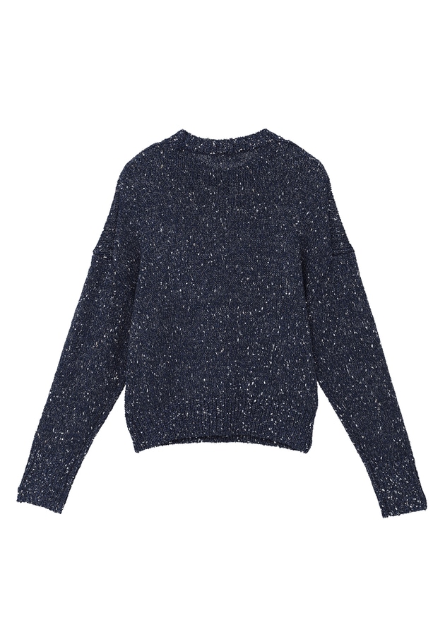 ラメノットスパンコールニットプルオーバー 詳細画像 Navy 12