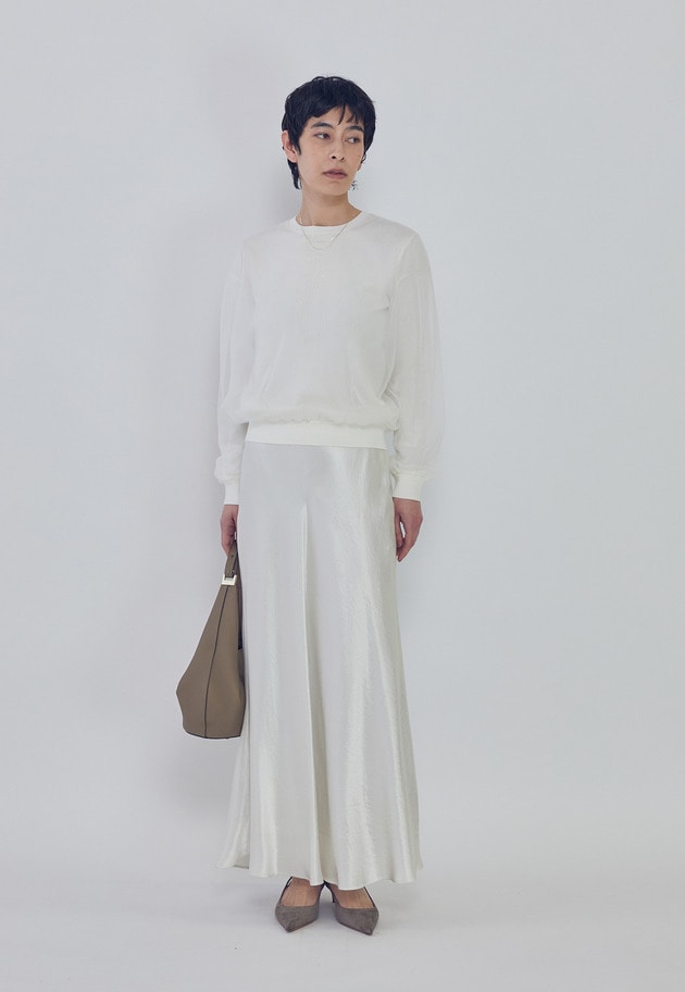 オーガンザレイヤードニットプルオーバー 詳細画像 Offwhite 3