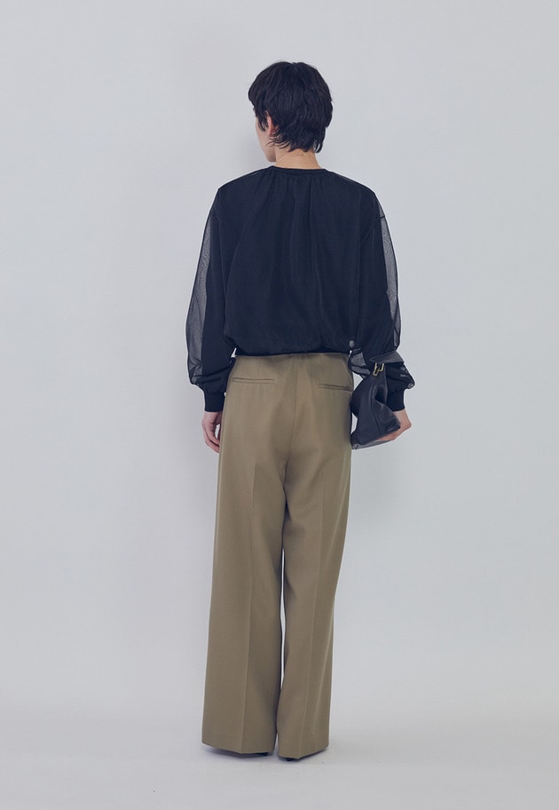 オーガンザレイヤードニットプルオーバー 詳細画像 Black 4