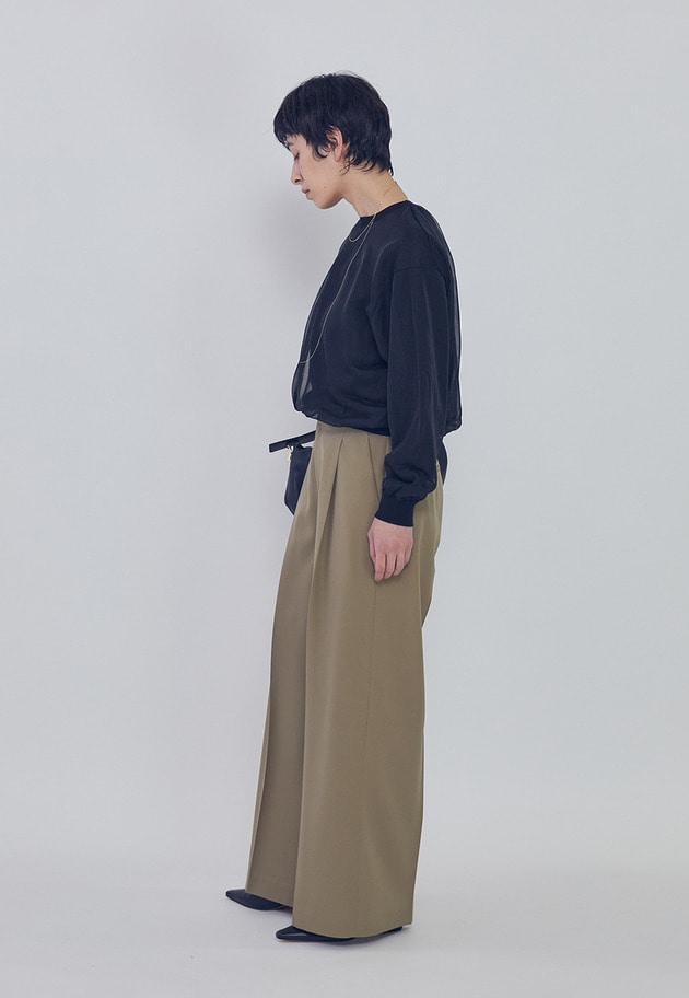 オーガンザレイヤードニットプルオーバー 詳細画像 Black 5