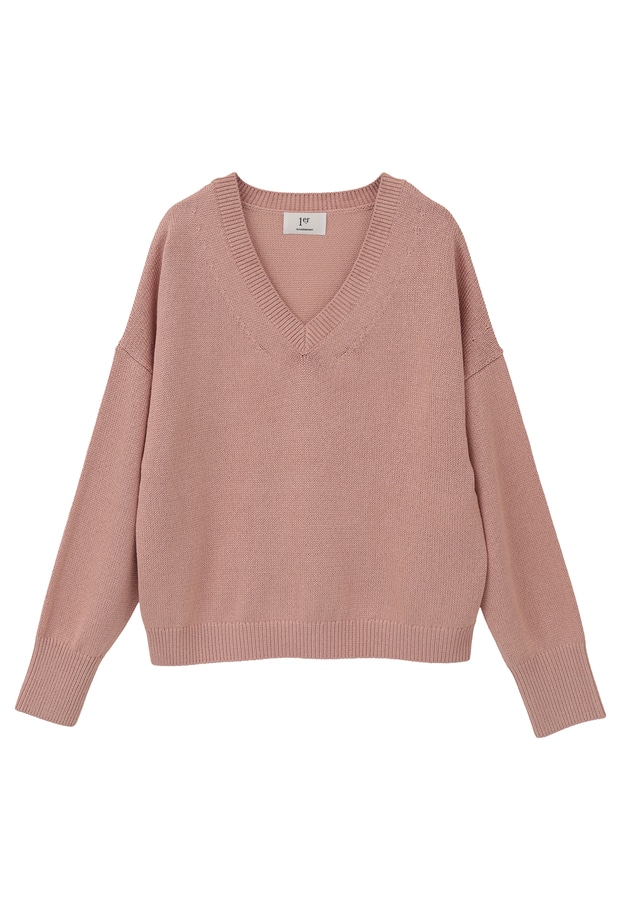 ブライトニットVネックプルオーバー 詳細画像 Pink 11